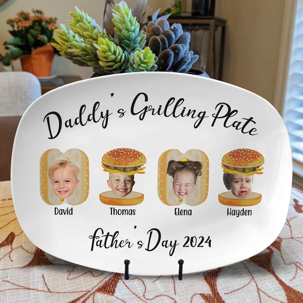 Personalized Daddy's Grilling Plate Father's Day Gift