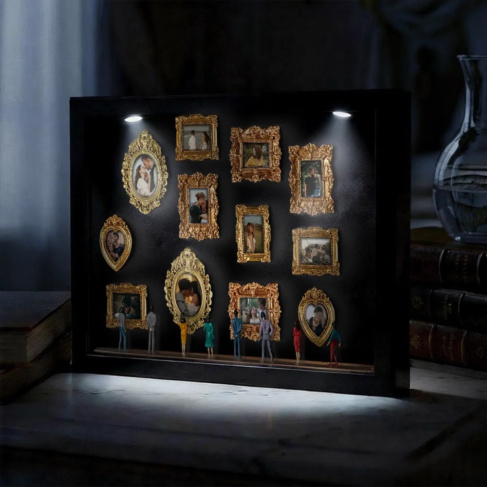 Mini Museum Silhouette Box with Photo,Keep Mom's Memory.