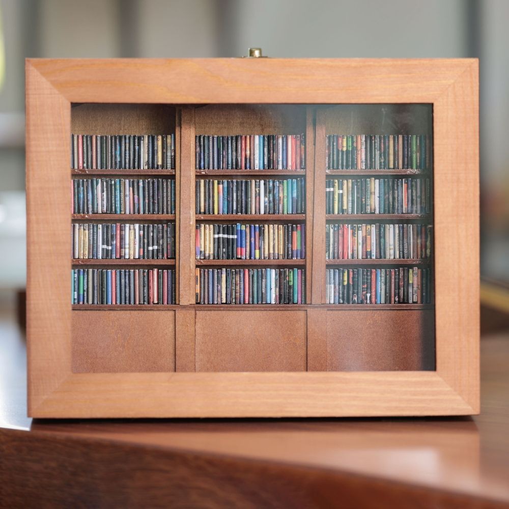 Anxiety Bookshelf Selected,Book Lover Gift,miniature model bookshelves.Study Decoration
