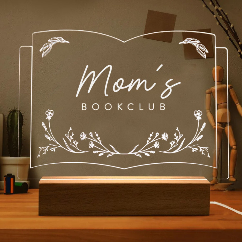 Personalized library Sign shelf decoration for mom, wife, daughter.Mother's Day Gift