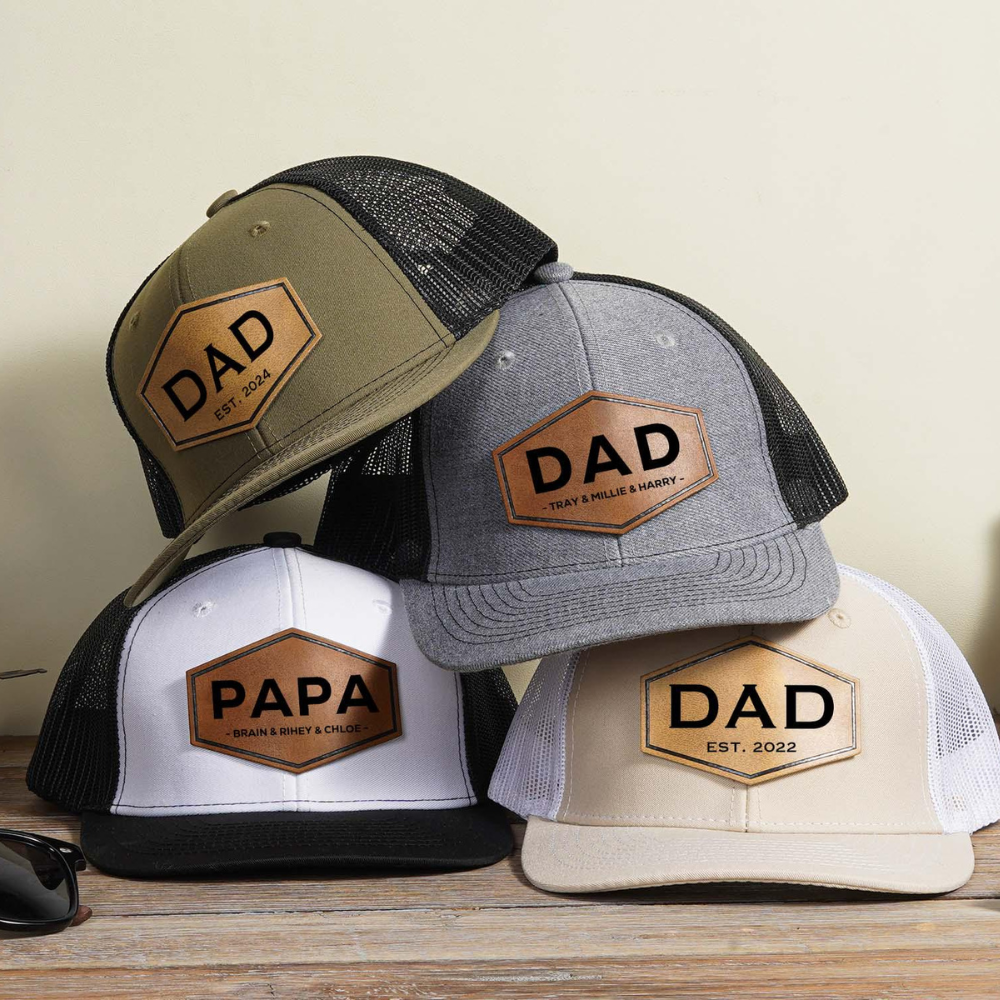 Personalized Dad Trucker Hat, Custom Father's Day Gift.