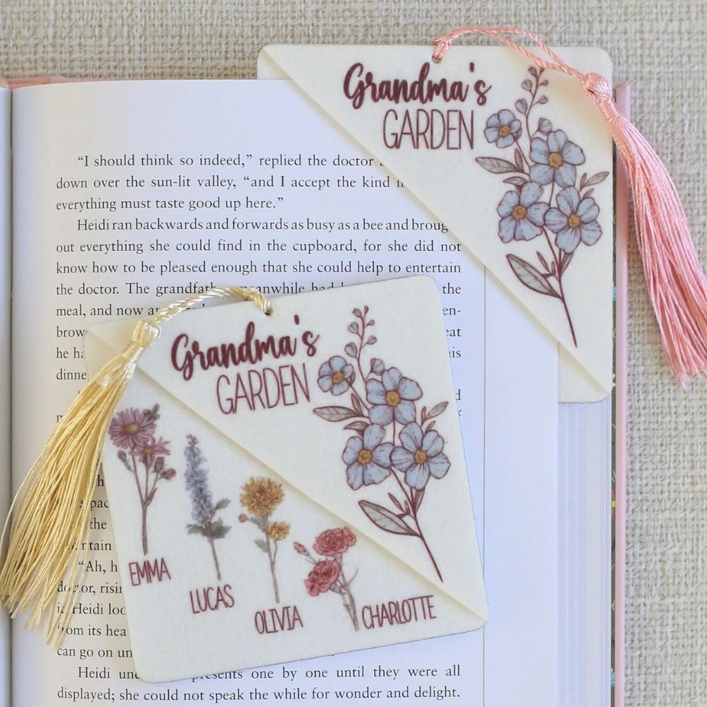 Birth Flower Bookmark,Xmas Gifts,Book Lover Gift