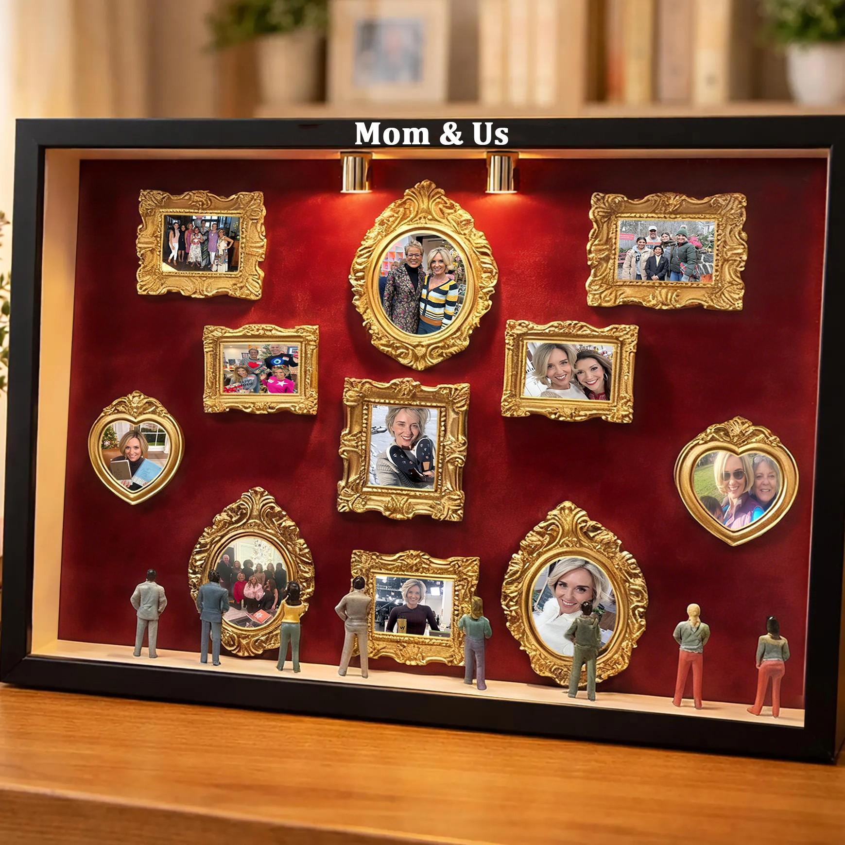 Mini Museum Silhouette Box with Photo,Keep Mom's Memory.