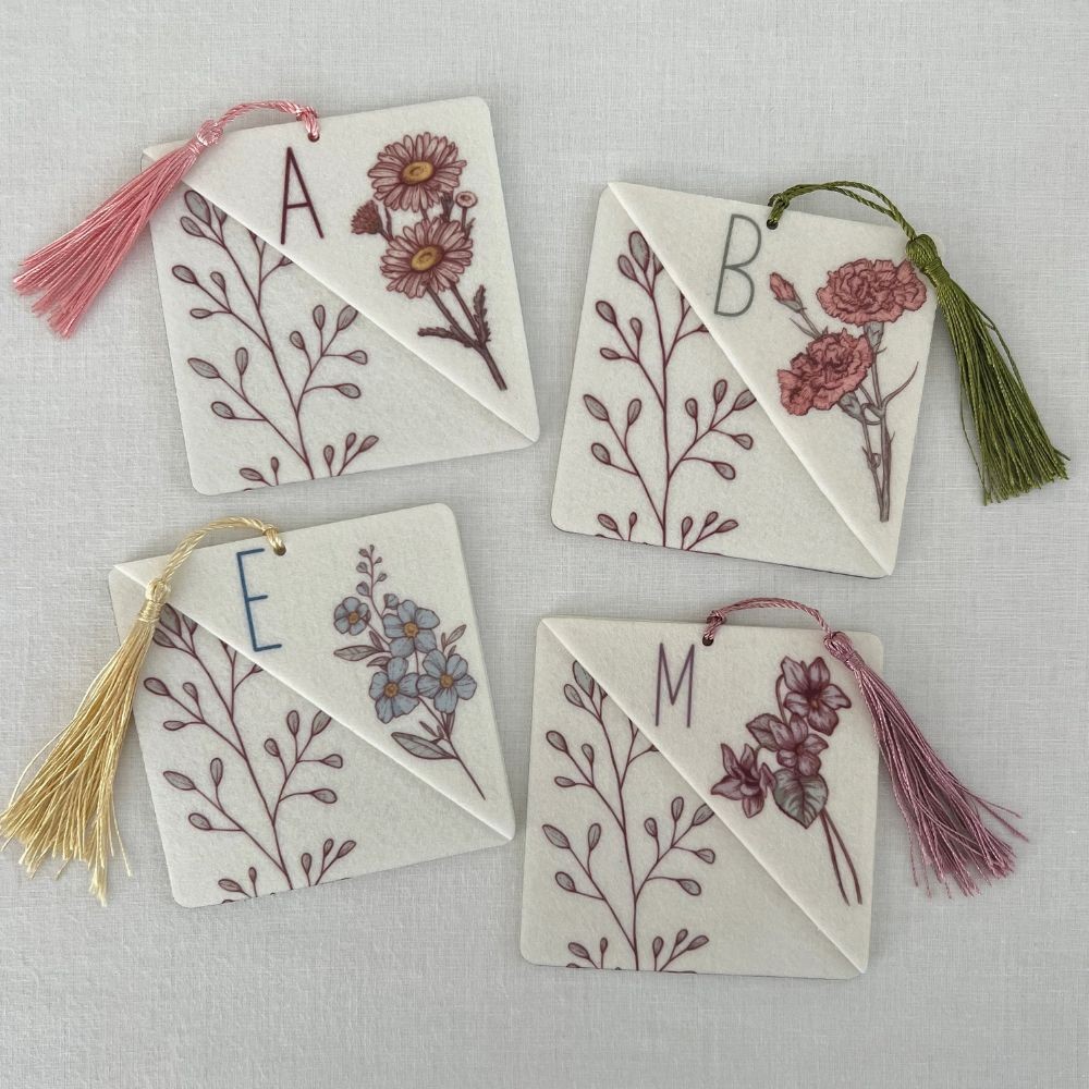Birth Flower Bookmark,Xmas Gifts,Book Lover Gift
