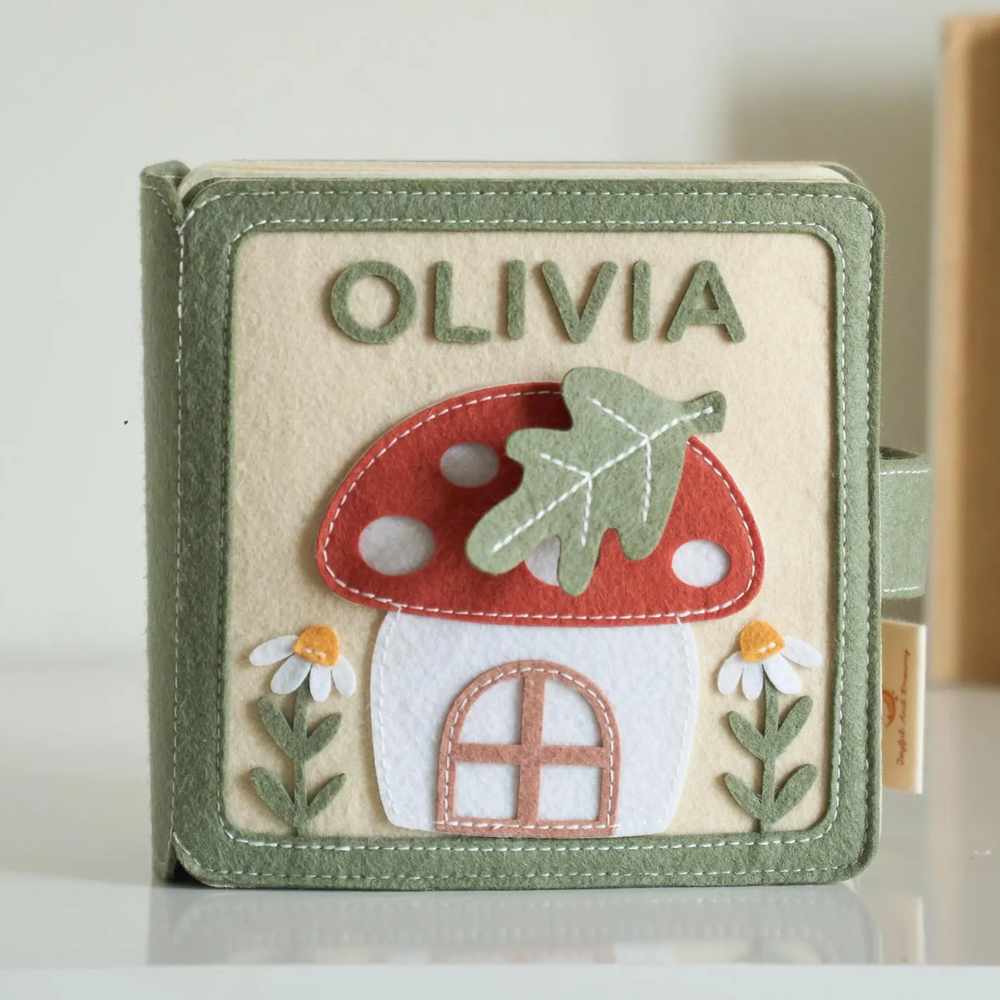 Personalized Handmade Felt Quiet Book With Kid's Name.