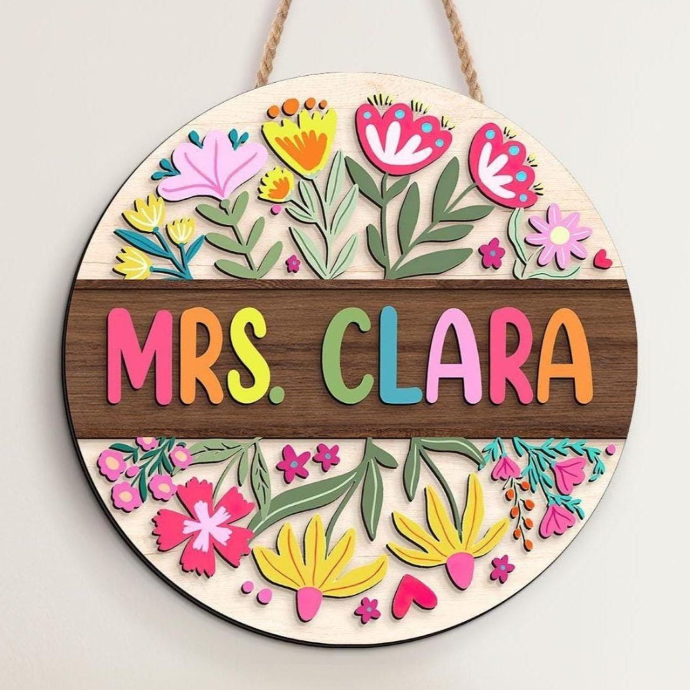 Cute Teacher Door Sign, Back to School Gift.