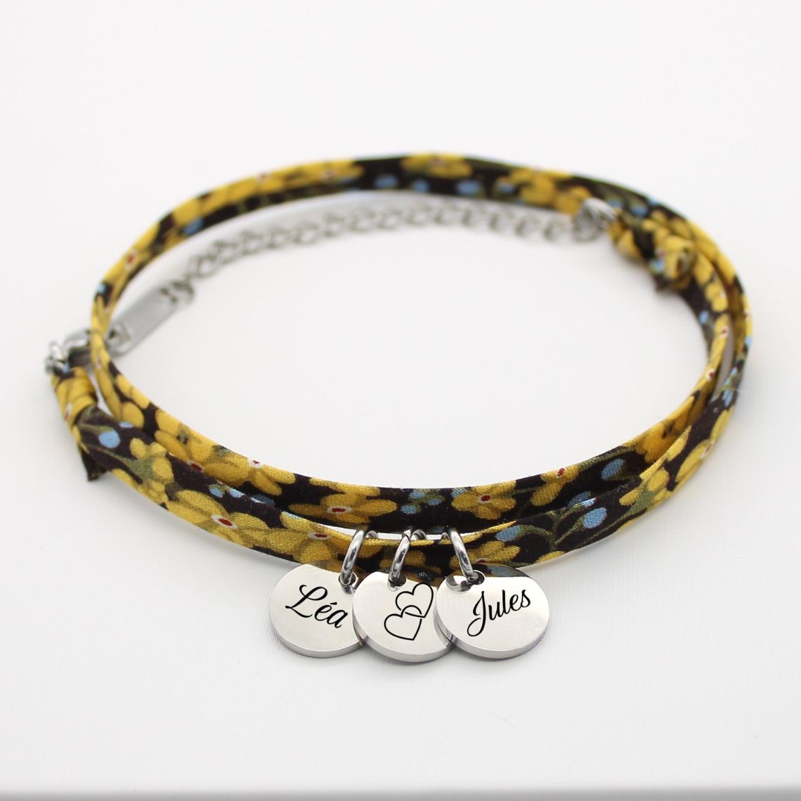 Personalized Liberty Cord Bracelet, Mom、Nana Bracelet,  Birth Gift, Bridesmaid Jewel,  Mother'sDay Personalized Gift