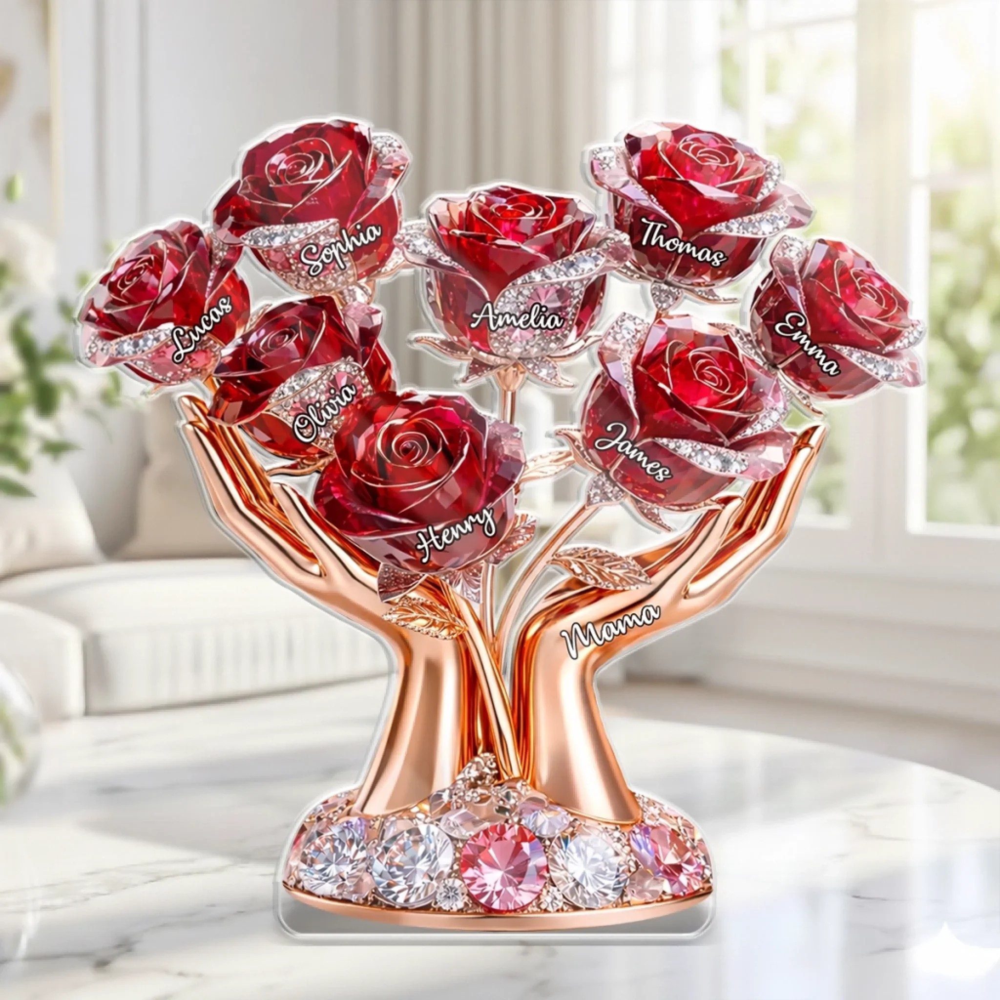 Custom Acrylic Plaque - Personalized Mother's Day Gifts For Mom, Grandma - Blessed With The Best Grandma