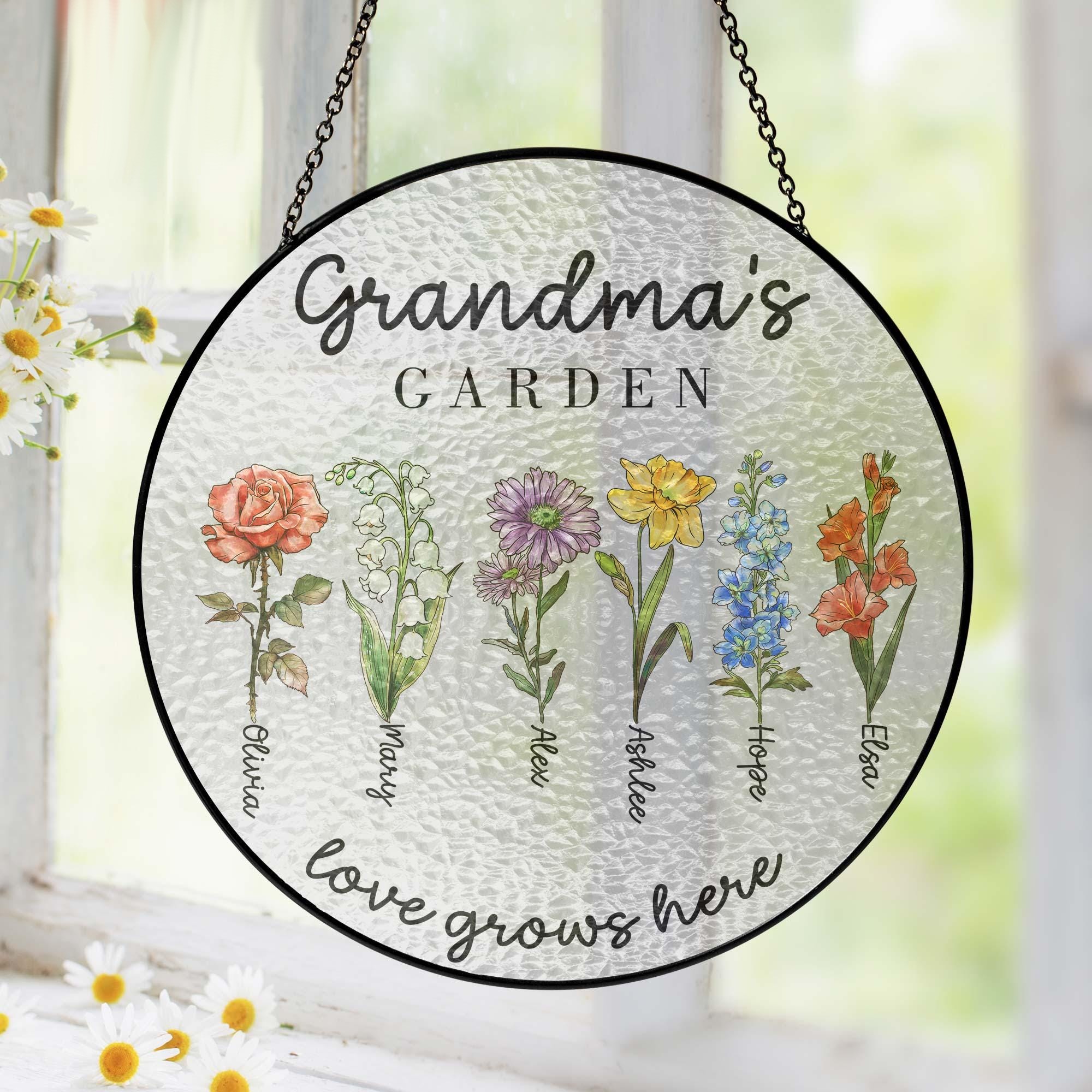 Mother's Day Gifts for Grandma with Grandkids Birth Flower.