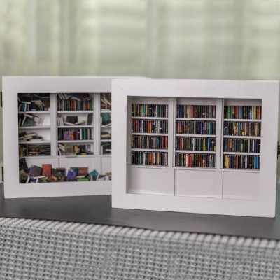 Anxiety Bookshelf Selected,Book Lover Gift,miniature model bookshelves.Study Decoration