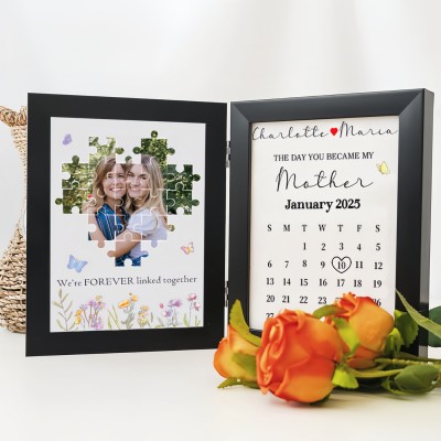 Personalized The Day You Became My Mother Puzzle Photo Frame.