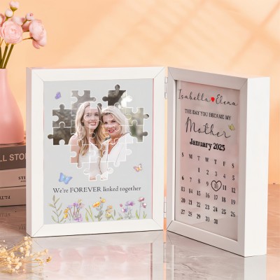 Personalized The Day You Became My Mother Puzzle Photo Frame.