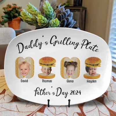 Personalized Daddy's Grilling Plate Father's Day Gift