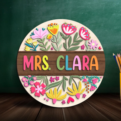 Cute Teacher Door Sign, Back to School Gift.