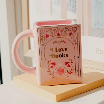 Book Shaped Mug, Bookish Home Decor Gift ,Literary Girl Gift.