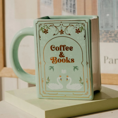 Book Shaped Mug, Bookish Home Decor Gift ,Literary Girl Gift.