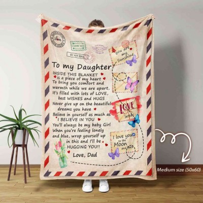 Mother's Day Gifts - Gifts for Mom - Personalized Mom Blanket - Letter to Mom.