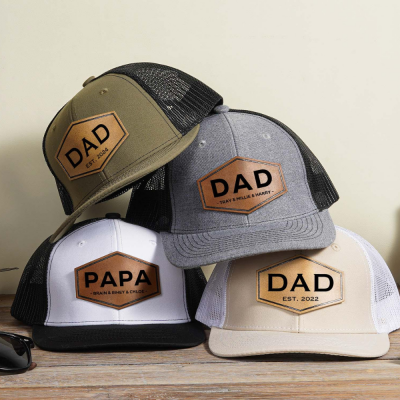 Personalized Dad Trucker Hat, Custom Father's Day Gift.