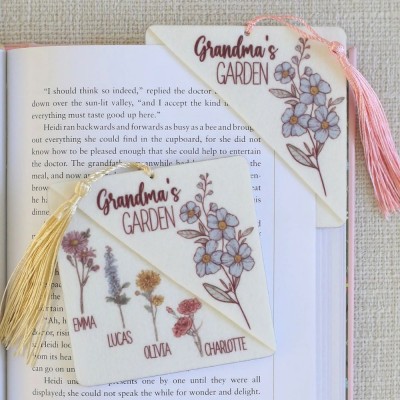 Birth Flower Bookmark,Xmas Gifts,Book Lover Gift