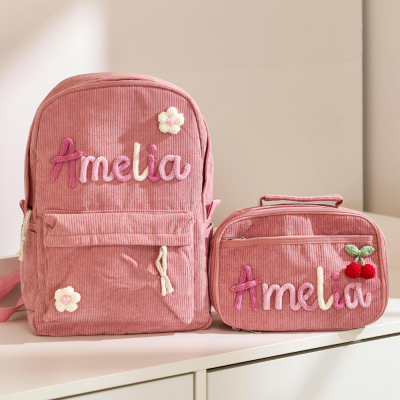 Customized Kid's Name Backpack,Kid's Back to School Gift.Backpack and Lunchbag