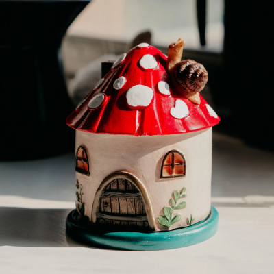 Snail Mushroom Cottagecore House Incense Cone,Autumn Fall Halloween Cosy Season Home Decor Gift.