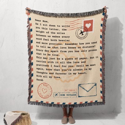 Mother's Day Gifts - Gifts for Mom - Personalized Mom Blanket - Letter to Mom.
