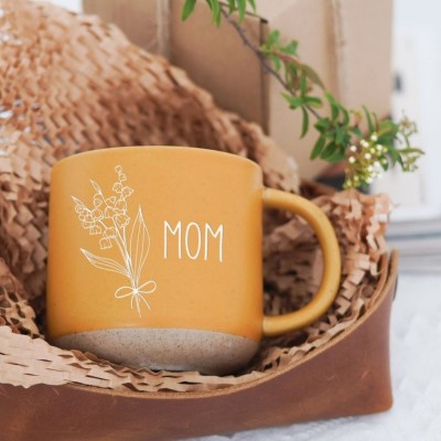 Custom Coffee Mug Birth Flower Mug,Mother's Day Gift.