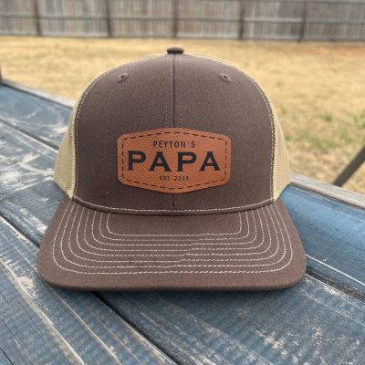 Personalized Dad Trucker Hat, Custom Father's Day Gift.