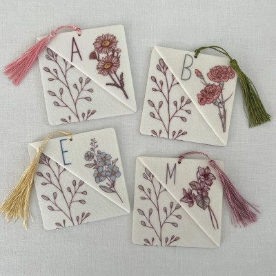 Birth Flower Bookmark,Xmas Gifts,Book Lover Gift