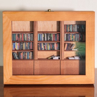 Anxiety Bookshelf Selected,Book Lover Gift,miniature model bookshelves.Study Decoration