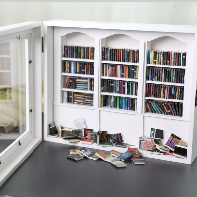 Anxiety Bookshelf Selected,Book Lover Gift,miniature model bookshelves.Study Decoration