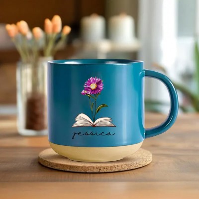 Custom Coffee Mug Birth Flower Mug,Mother's Day Gift.