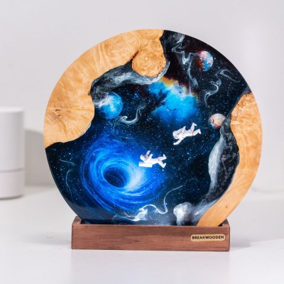 Interstellar Epoxy Lamp, Custom Epoxy Resin Lamp,Christmas Gifts