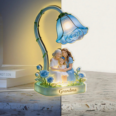 Custom Any Photo Perfect Gift For Mom, Grandma - Personalized Mother Acrylic LED Night Light