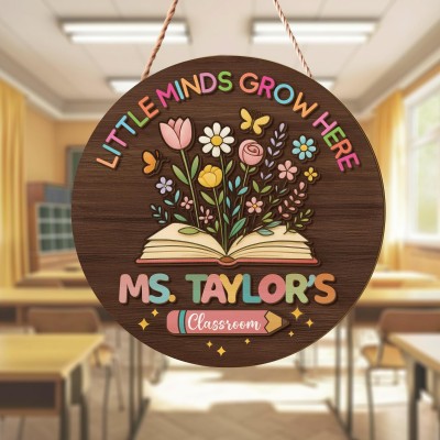 Cute Teacher Door Sign, Back to School Gift.