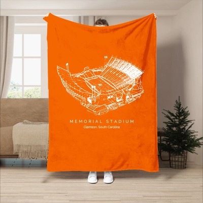 Memorial Stadium (Clemson) -College Football Stadium Blanket.