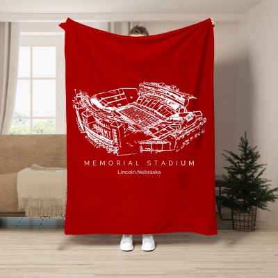 Memorial Stadium (Lincoln) - College Football Blanket.