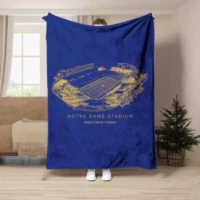 Notre Dame Stadium - College Football Stadium Blanket.