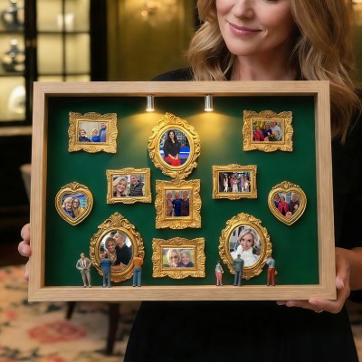 Mini Museum Silhouette Box with Photo,Keep Mom's Memory.