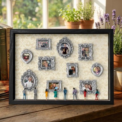 Mini Museum Silhouette Box with Photo,Keep Mom's Memory.
