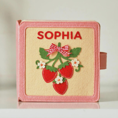 Personalized Handmade Felt Quiet Book With Kid's Name.