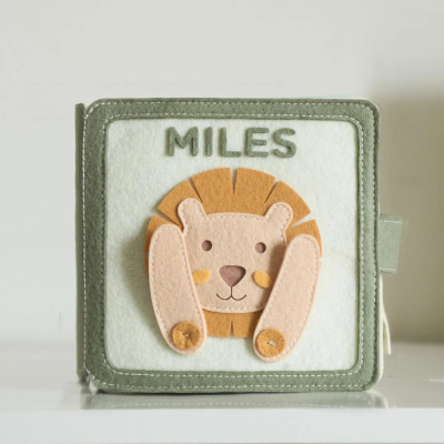 Personalized Handmade Felt Quiet Book With Kid's Name.