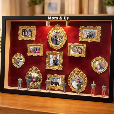 Mini Museum Silhouette Box with Photo,Keep Mom's Memory.