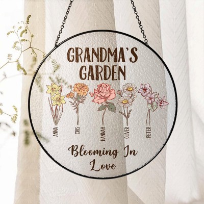 Mother's Day Gifts for Grandma with Grandkids Birth Flower.