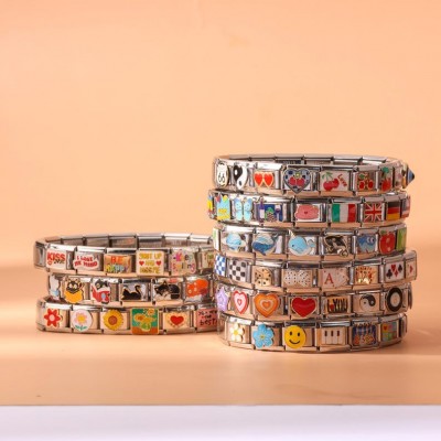 Custom Italian Charm Bracelet Gold Italy Charms Bracelet Vintage Best Friend Bracelet